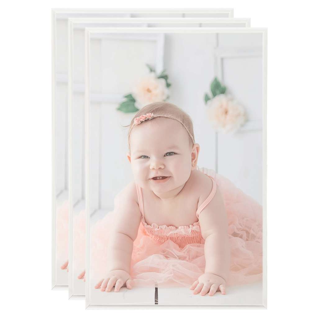 Vidaxl -Fotorahmen 3 PCs für Tabelle 13x18cm MDF Silberfarbe
