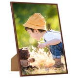 VIDAXL -Fotorahmen 3 PCs für Wand oder Tabelle 21x29.7 cm Mdfbrons gefärbt