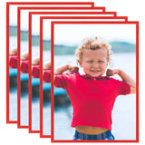VIDAXL -Fotorahmen 5 PCs für Wand oder Tabelle 70x90 cm MDF rot