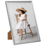 VIDAXL -Fotorahmen 5 PCs für Wand oder Tabelle 59.4x84 cm Silberfarbe