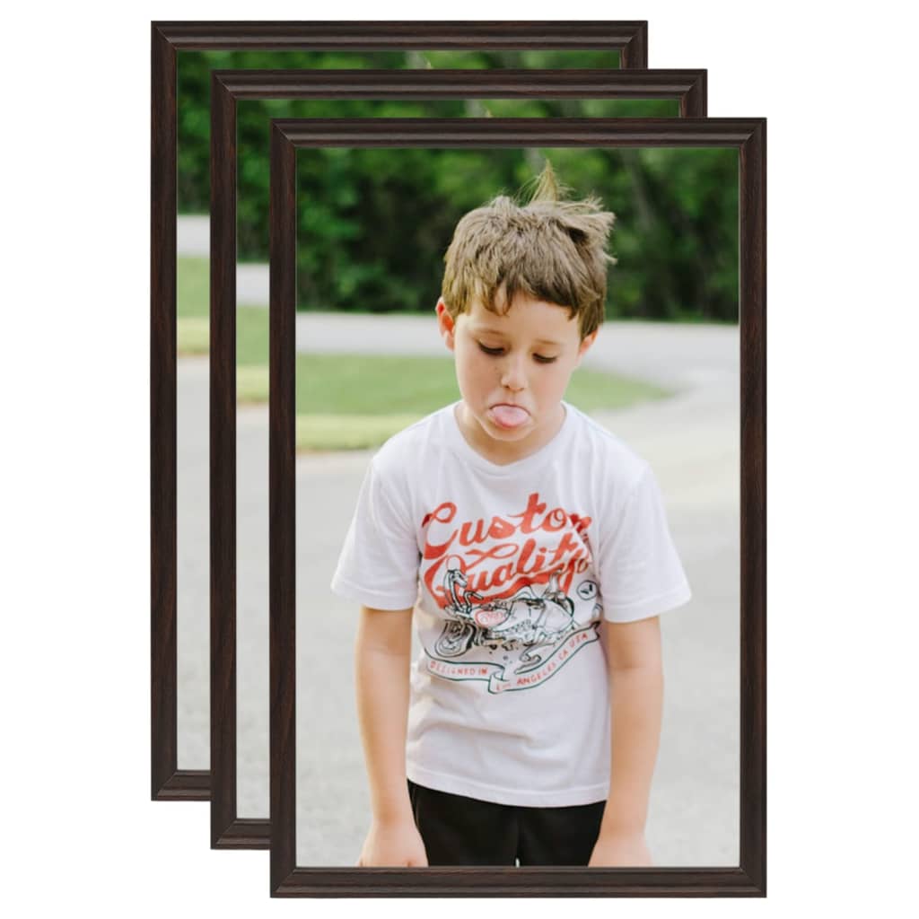 Vidaxl -Fotorahmen 3 PCs für Tabelle 13x18 cm MDF Schwarz
