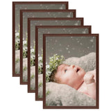 VIDAXL -Fotorahmen 5 PCs für Tabelle 13x18 cm dunkelrot