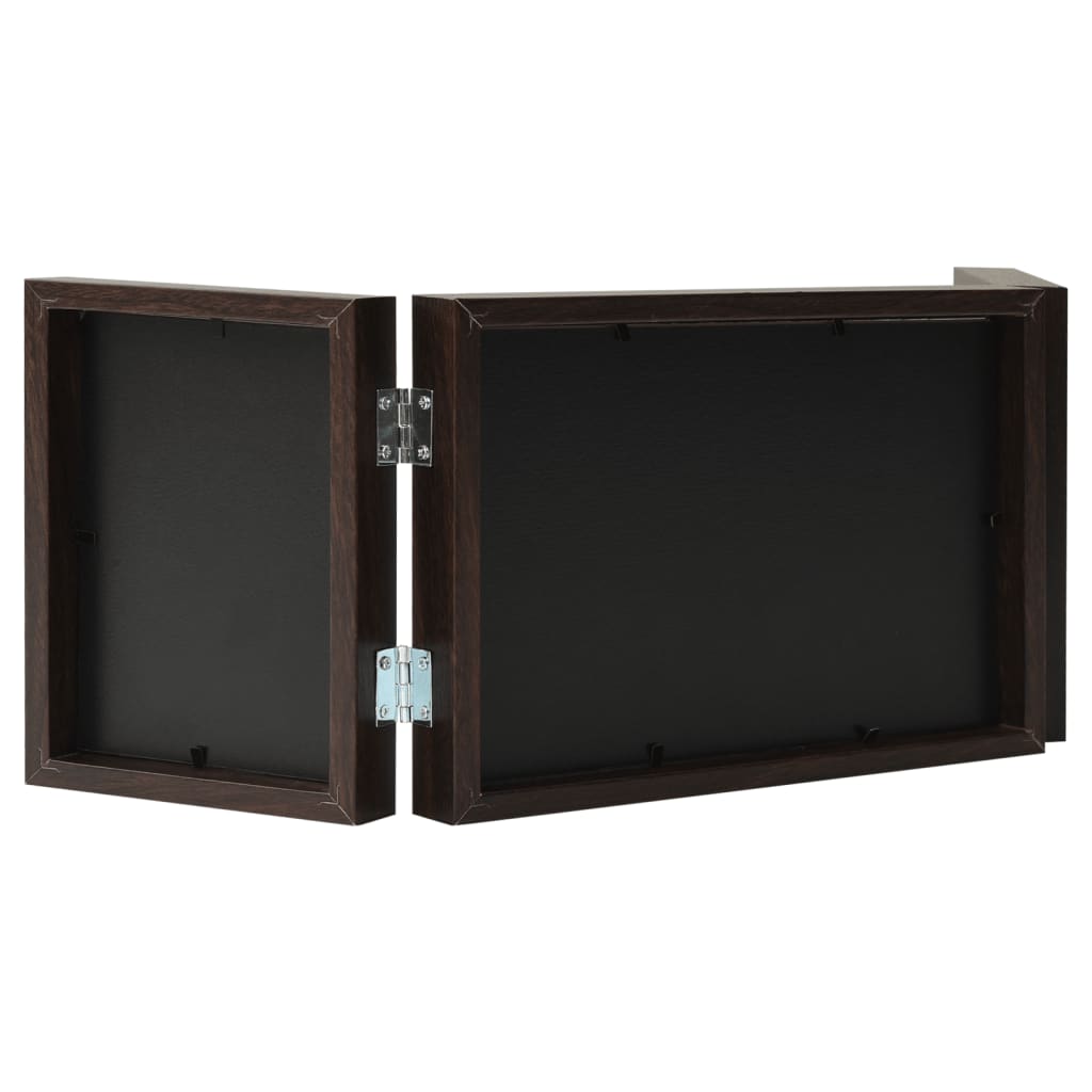 VIDAXL -Fotorahmen Triptychon 28x18 cm+2x (13x18 cm) braun