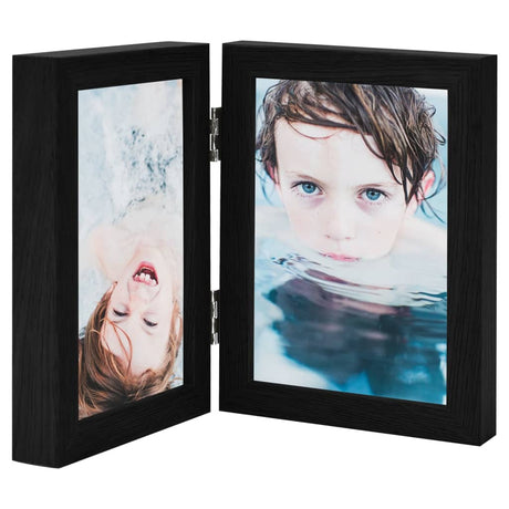 Vidaxl Fotorahmen Nuboon 2x (13x18 cm) schwarz