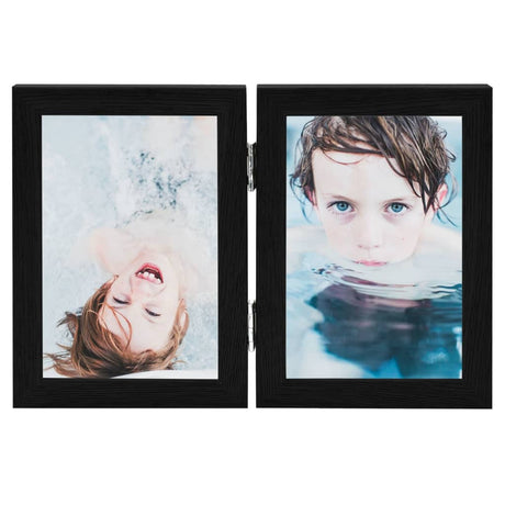 Vidaxl Fotorahmen Nuboon 2x (13x18 cm) schwarz