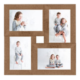 Vidaxl -Fotorahmen für 4x (10x15 cm) Foto MDF Lichtbruin