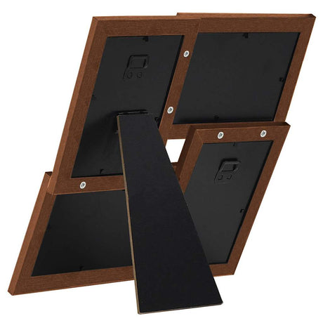 VIDAXL -Fotorahmen für 4x (13x18 cm) Foto MDF dunkelbraun