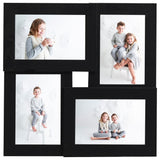 VIDAXL -Fotorahmen für 4x (10x15 cm) Foto MDF Schwarz