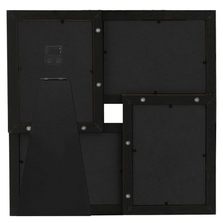 VIDAXL -Fotorahmen für 4x (10x15 cm) Foto MDF Schwarz