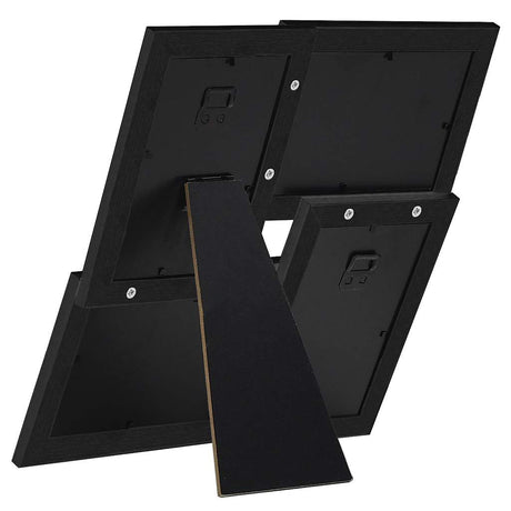VIDAXL -Fotorahmen für 4x (10x15 cm) Foto MDF Schwarz