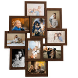 VIDAXL -Fotorahmen für 10x (10x15 cm) Foto MDF Dark Bruin
