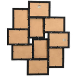 VIDAXL -Fotorahmen für 10x (10x15 cm) Foto MDF Schwarz
