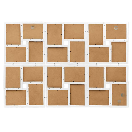 Vidaxl -Fotorahmen für 24x (10x15 cm) Foto MDF Weiß