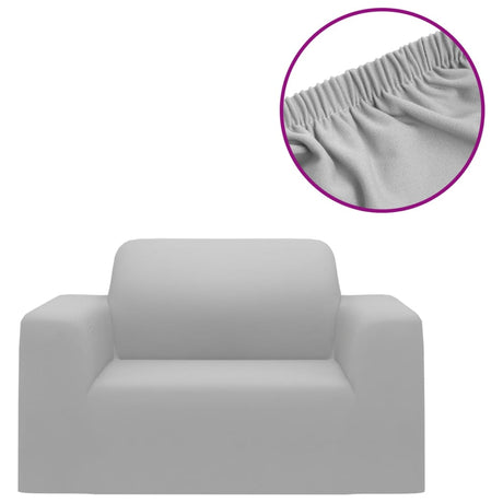 Vidaxl Stretch Möbelabdeckung für Bank Grey Polyester Trikot