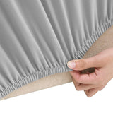 Vidaxl Stretch Möbelabdeckung für Bank Grey Polyester Trikot
