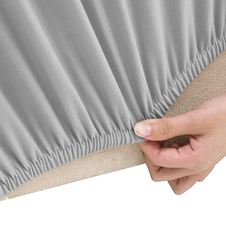 Vidaxl Stretch Möbelabdeckung für Bank Grey Polyester Trikot