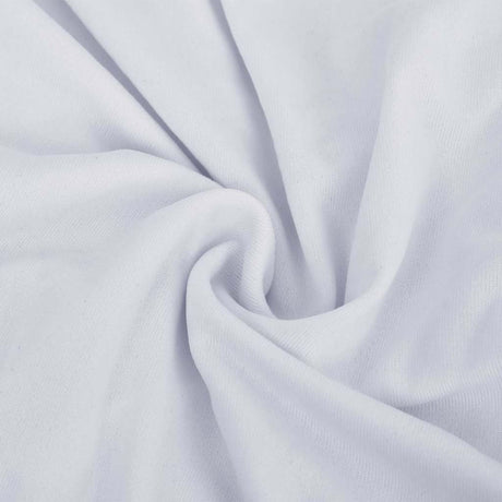 Vidaxl Drei -Eierer -Bankabdeckung Stretch Polyester Trikot weiß