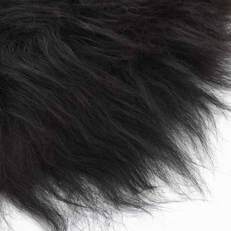 Vidaxl Stuhl Cover Icelander Schafe Leder 70x110 cm Schwarz