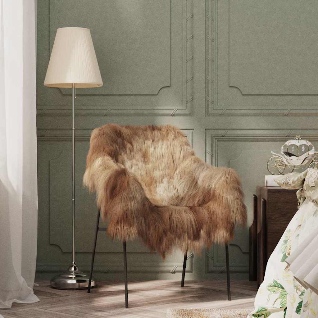 Vidaxl Stuhlabdeckung Icelander Schaffell 70x110 cm Braun