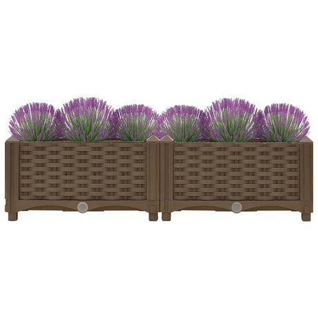 VIDAXL -Pflanzer erhöhte 80 x 40 x 23 cm Polypropylen