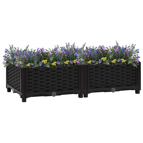 VIDAXL -Pflanzer erhöhte 80 x 40 x 23 cm Polypropylen