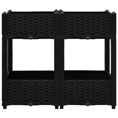 VIDAXL -Pflanzer erhöhte 80 x 40 x 71 cm Polypropylen