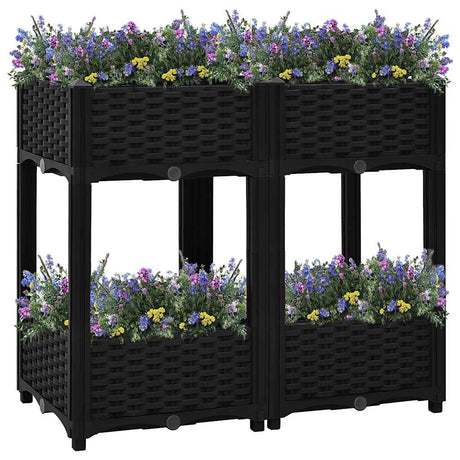 VIDAXL -Pflanzer erhöhte 80 x 40 x 71 cm Polypropylen
