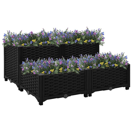 VIDAXL -Pflanzer erhöhte 80 x 80 x 38 cm Polypropylen