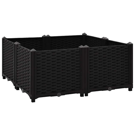 VIDAXL -Pflanzer erhöhte 80 x 80 x 38 cm Polypropylen