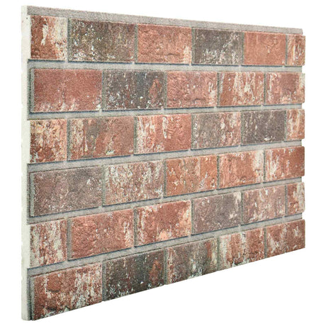 Vidaxl wandpanelen 10 st 100 x 50 cm donkerbruin en grijs eps-schuim