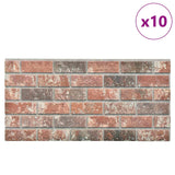 Vidaxl wandpanelen 10 st 100 x 50 cm donkerbruin en grijs eps-schuim