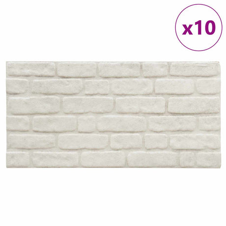 Vidaxl wandpanelen 10 st 100 x 50 cm wit eps-schuim