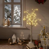 Vidaxl kerstboom wilg met 128 warmwitte led's binnen en buiten 1,2 m