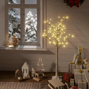 Vidaxl kerstboom wilg met 128 warmwitte led's binnen en buiten 1,2 m