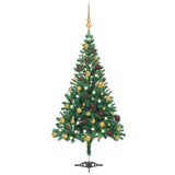Vidaxl Kunstkerstboom mit Beleuchtung und Weihnachtskugeln 230 Zweige 120 cm