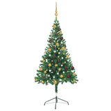 VIDAXL KUNSTKERSTBOOM mit Beleuchtung und Weihnachtsbällen 380 Zweige 150 cm
