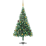 VIDAXL KUNSTKERSTBOOM mit Beleuchtung und Weihnachtsbällen 546 Zweige 180 cm