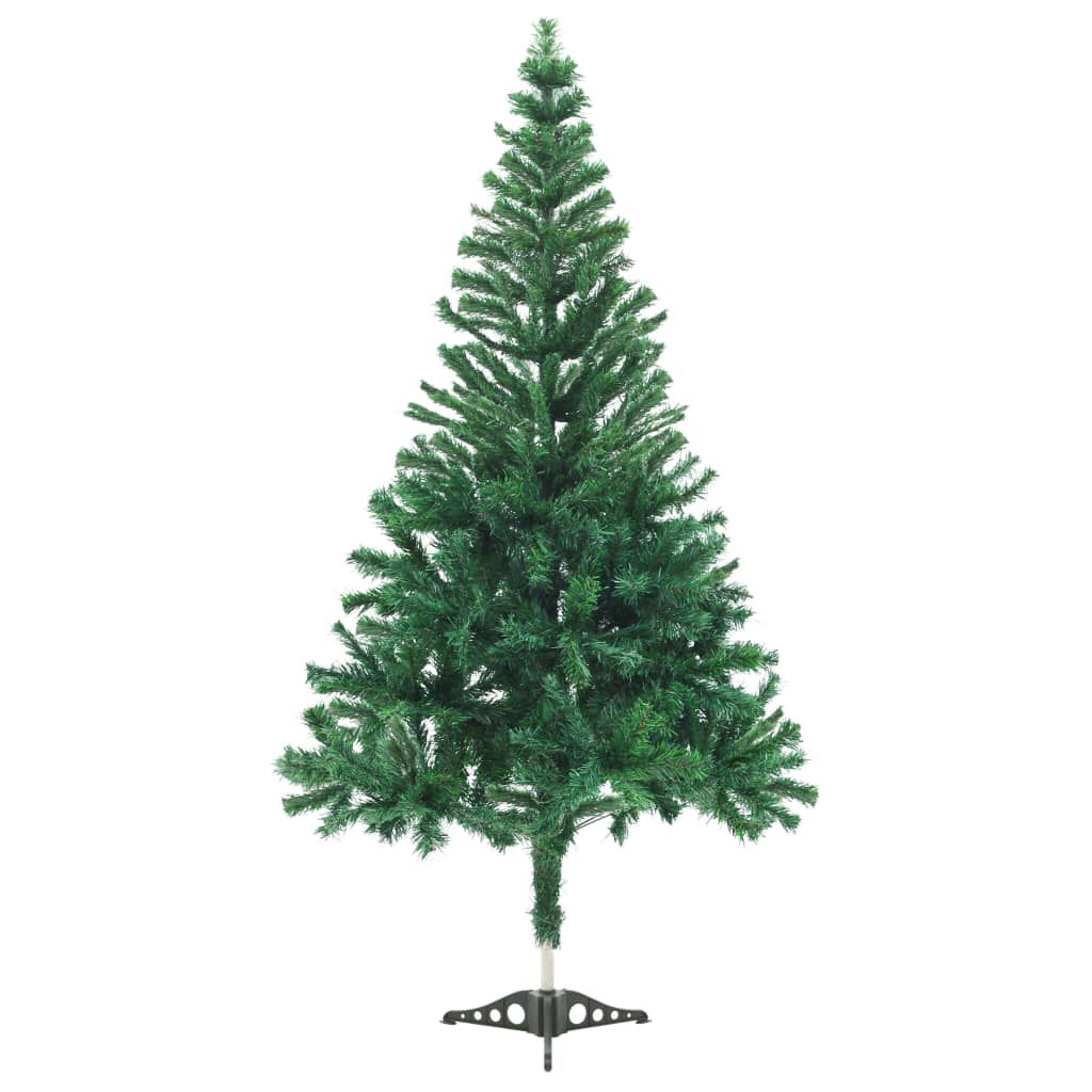 VIDAXL KUNSTKERSTBOOM mit Beleuchtung und Weihnachtskugeln 910 Zweige 210 cm