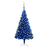Vidaxl Kunstkerstboom mit Beleuchtung und Weihnachtskugeln 180 cm PVC Blau