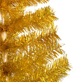 Vidaxl Kunstkerstboom mit Beleuchtung und Weihnachtskugeln 180 cm Haustier Gold