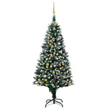VIDAXL KUNSTKERSTBOOM mit Leuchten Weihnachtsbällchen Kiefernkegel 210 cm