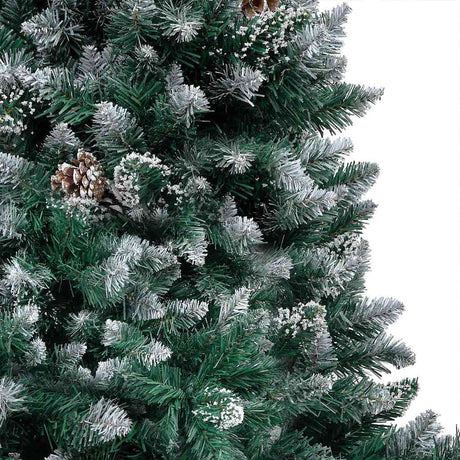 Vidaxl kunstkerstboom met led en kerstballen en dennenappels 240 cm