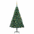 Vidaxl Kunstkerstboom mit Beleuchtung und Weihnachtsbällen 240 cm Grün