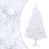 Vidaxl Kunstkerstboom mit Beleuchtung und Weihnachtskugeln 150 cm PVC Weiß