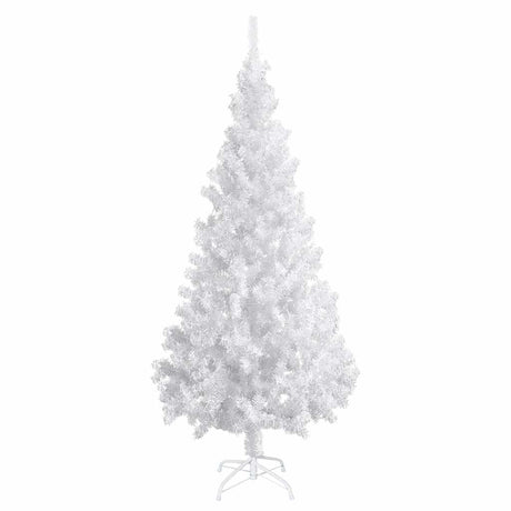 Vidaxl Kunstkerstboom mit Beleuchtung und Weihnachtskugeln 180 cm PVC Weiß