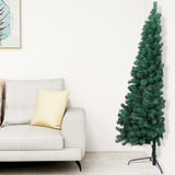 Vidaxl Kunstkerstboom mit Beleuchtung und Weihnachtsbällen halb 240 cm Grün