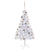 Vidaxl Kunstkerstboom mit Beleuchtung und Weihnachtskugeln 230 Zweige 120 cm