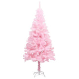 Vidaxl Kunstkerstboom mit Beleuchtung und Weihnachtskugeln 150 cm PVC Pink