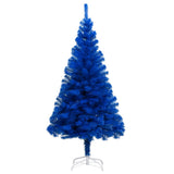Vidaxl Kunstkerstboom mit Beleuchtung und Weihnachtskugeln 150 cm PVC Blau