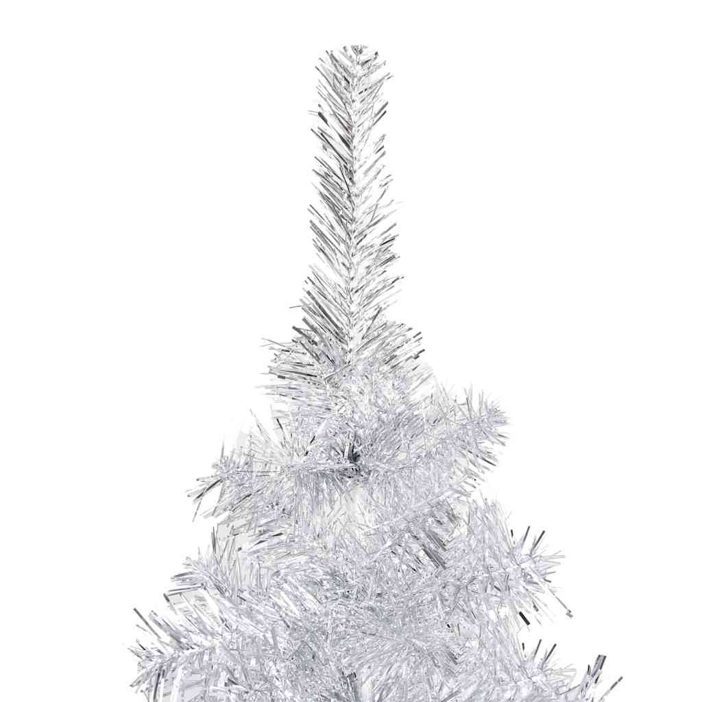 Vidaxl Kunstkerstboom mit Beleuchtung und Weihnachtsbällen 150 cm Haustier Silber